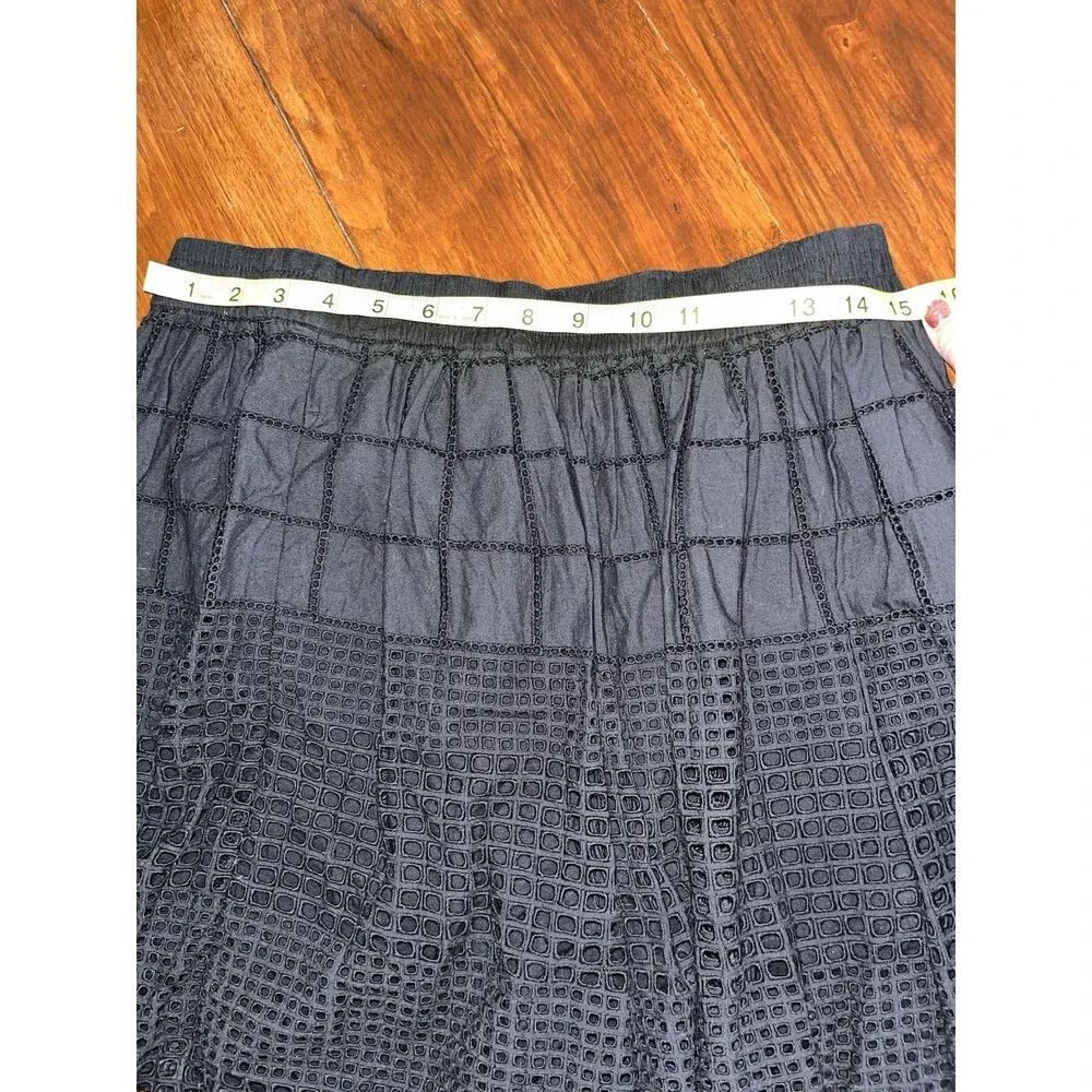 Madewell Black Beachhouse Eyelet Skirt Size M